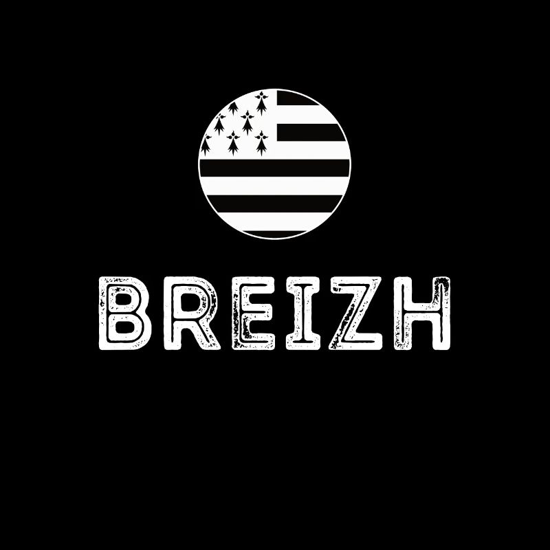 Drapeau Bretagne Texte Breizh pour Breton
