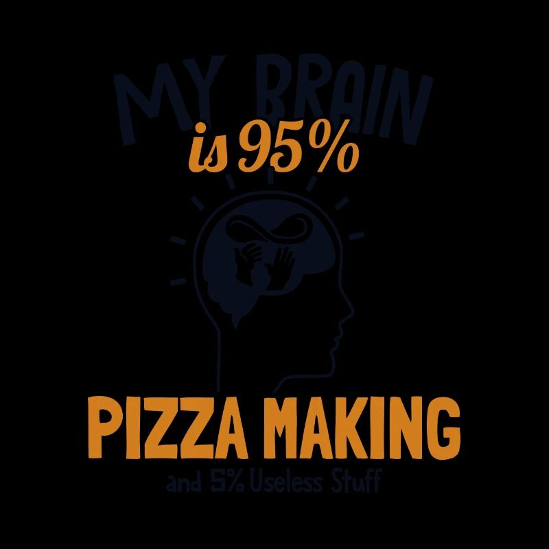 My Brain is 95% Pizza Making Pizza Pizza Tray