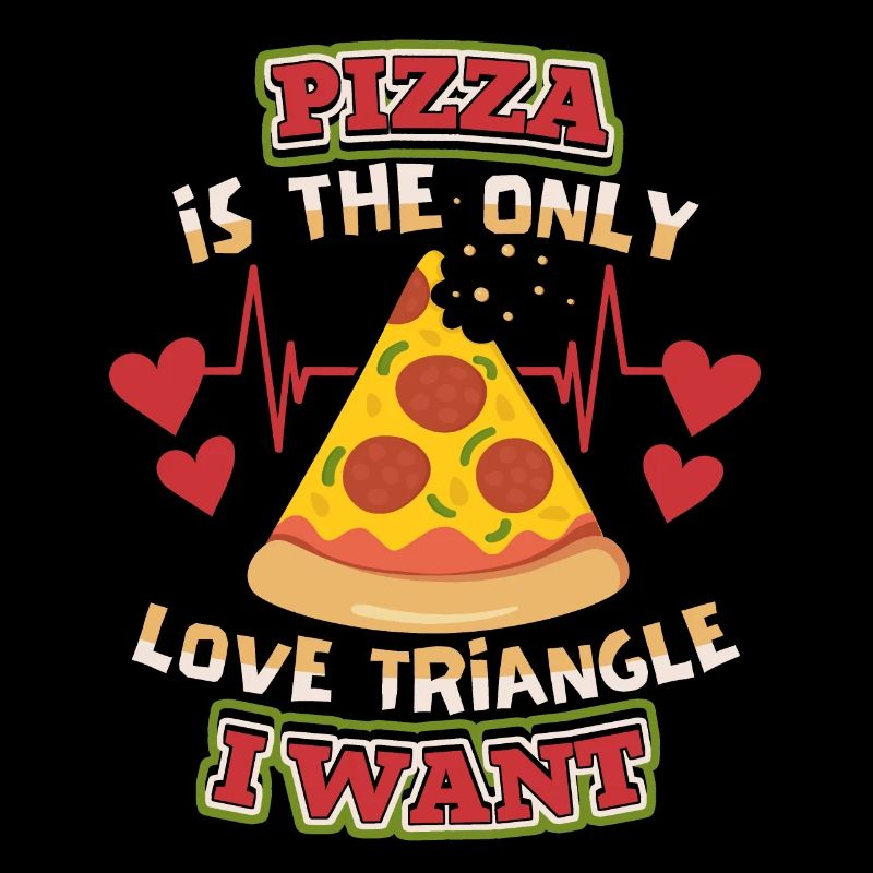 Drôle de pizza Saint-Valentin, amoureuse, pizza disant