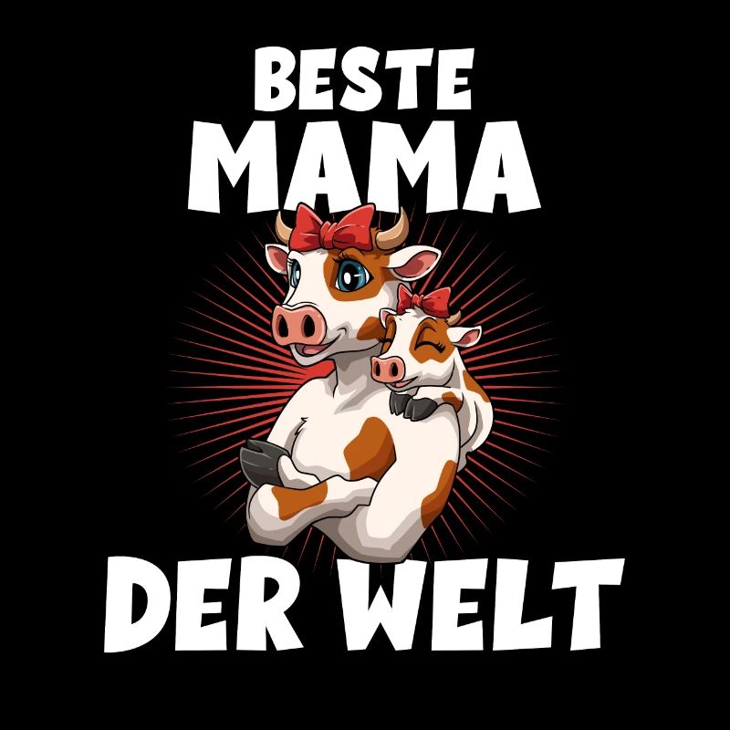 Beste Mama der Welt Muttertag Mutter Kuh für