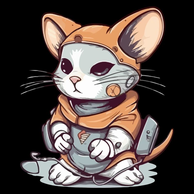Le chat déguisé en souris