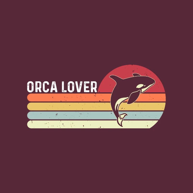 Orca Lovers Sea Creatures Protect Sunset