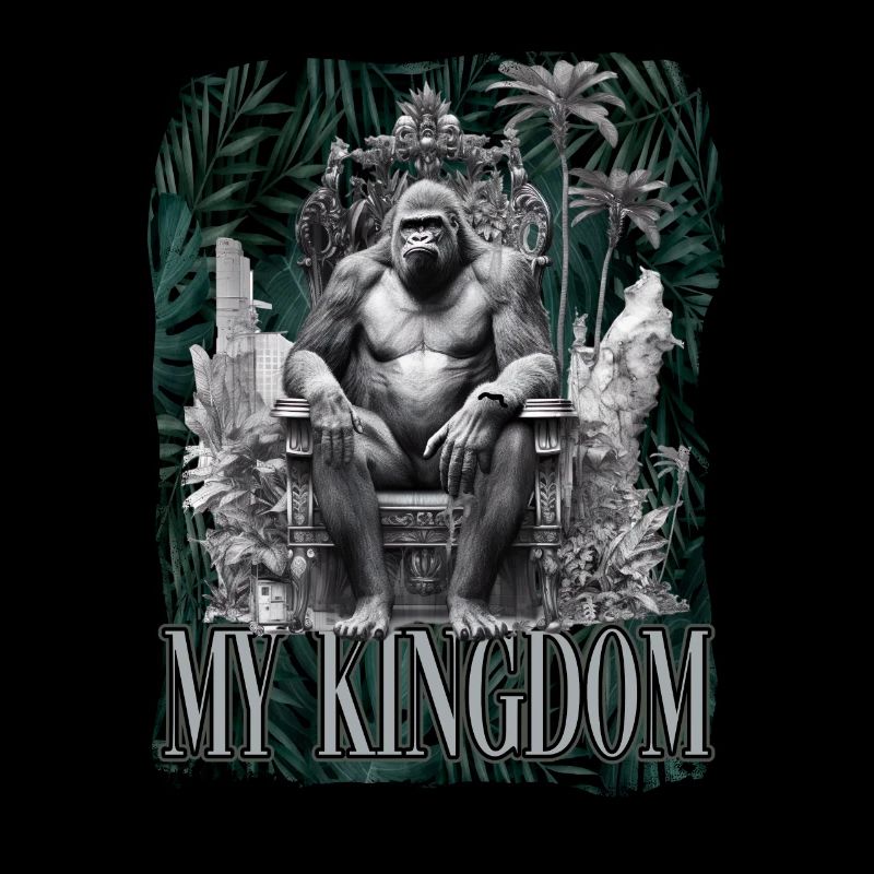Mein Königreich Gorilla auf Thron