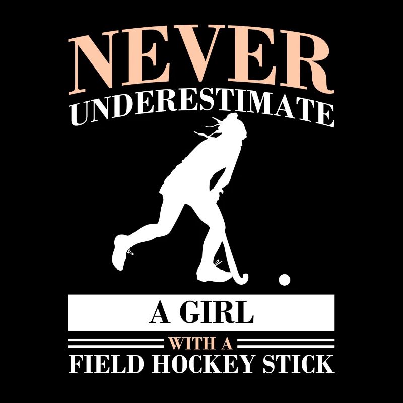 Fille avec un bâton de hockey sur gazon défenseur marquant pl