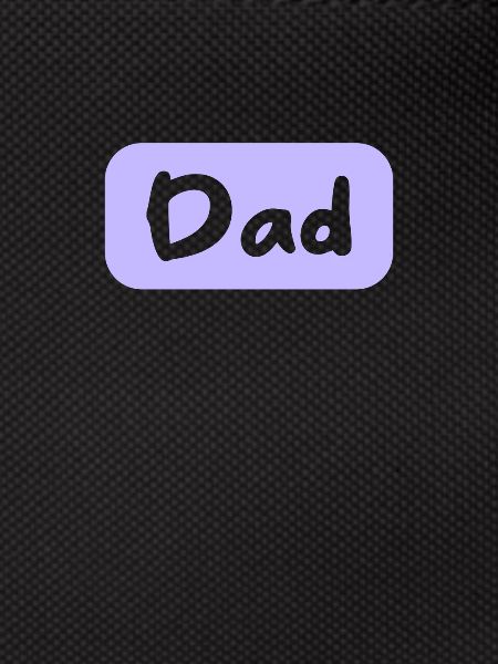 Dad lettering shield