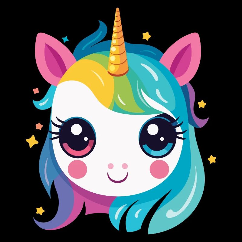 Ein Regenbogen-Einhorn