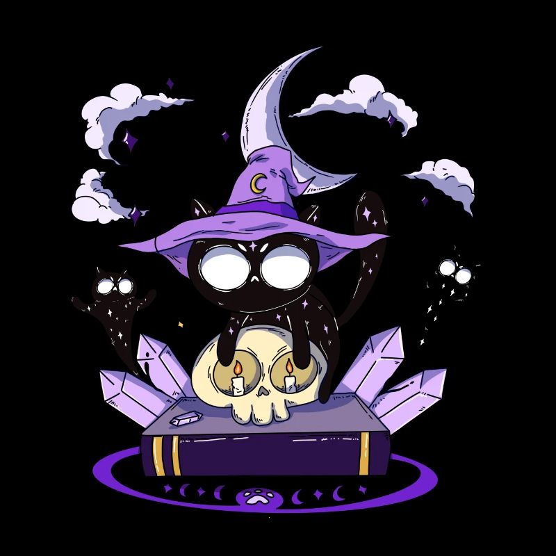 Magic Cat Ghosts Summoning Cats Magic Book