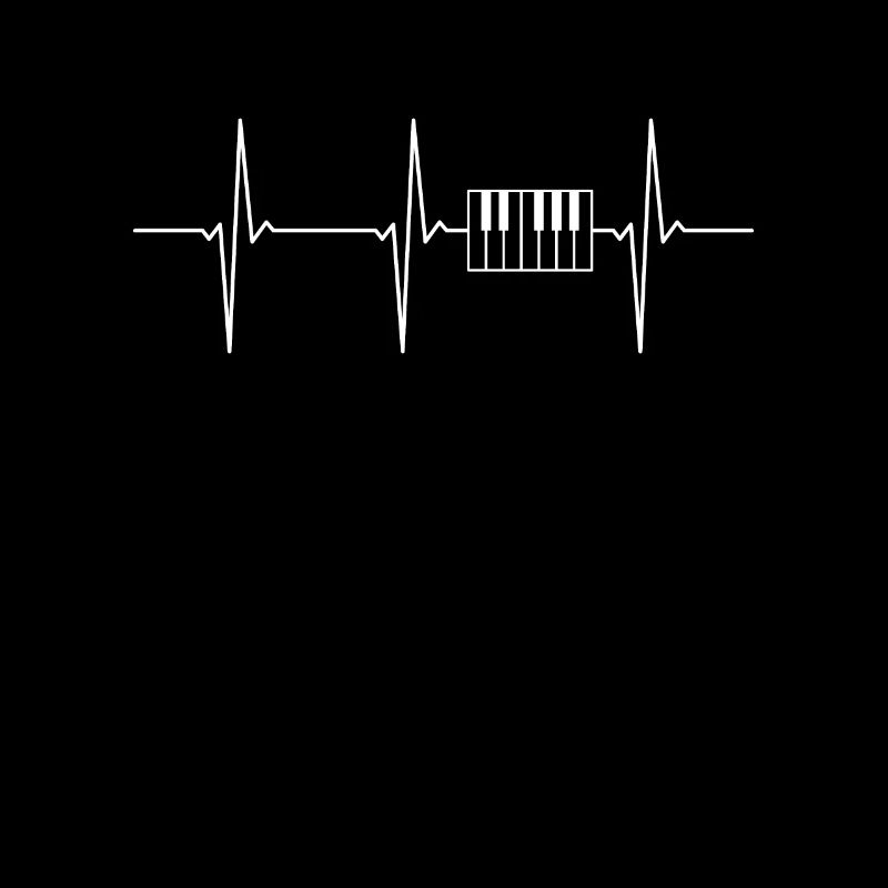 Clavier de piano ECG Heartbeat