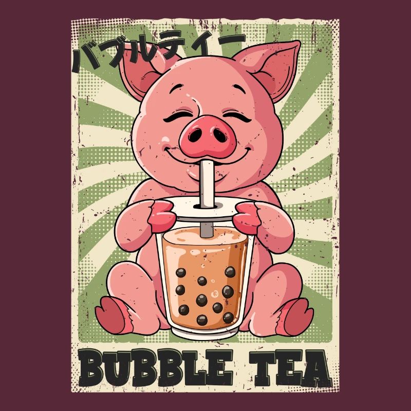 Boba Tea Schwein Bubble Tea