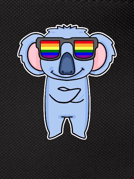 Rainbow - Koala with glasses