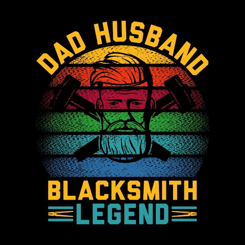 Dad Husband Blacksmith Legend And I Rock Them Both