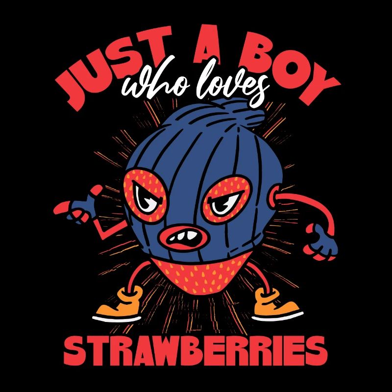 Nur ein Junge, der Erdbeeren liebt