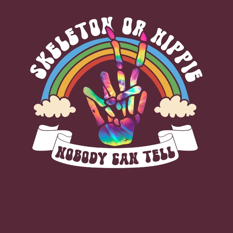 Skelett oder Hippie - Hippie Halloween