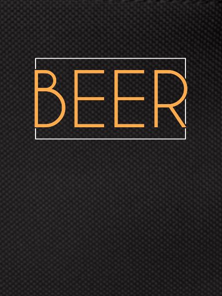 Bier Schriftzug