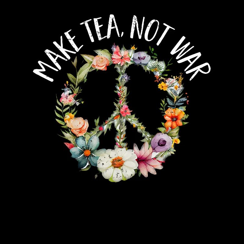 Hippie Peace Zeichen Frieden Blumen Blumenkind