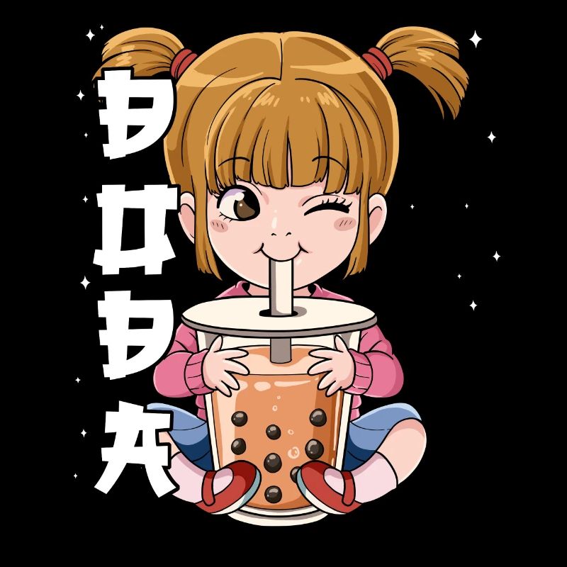 Boba Tea Mädchen Bubble Tea