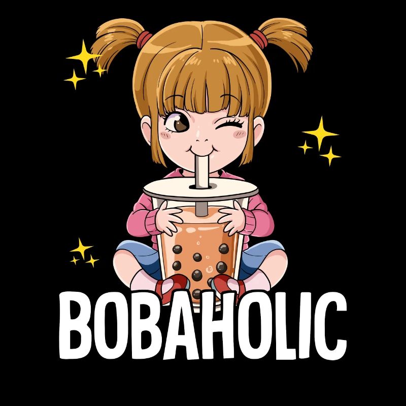 Bubble Tea Mädchen Boba Tea Bobaholic