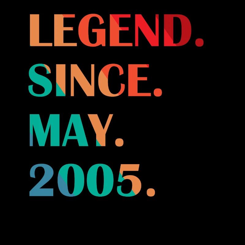 18th Birthday Legend since May 2005 Legend retro