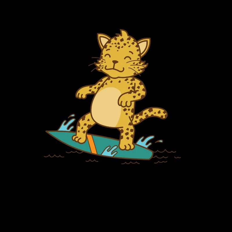 Léopard sur la planche de surf Big cat Predator
