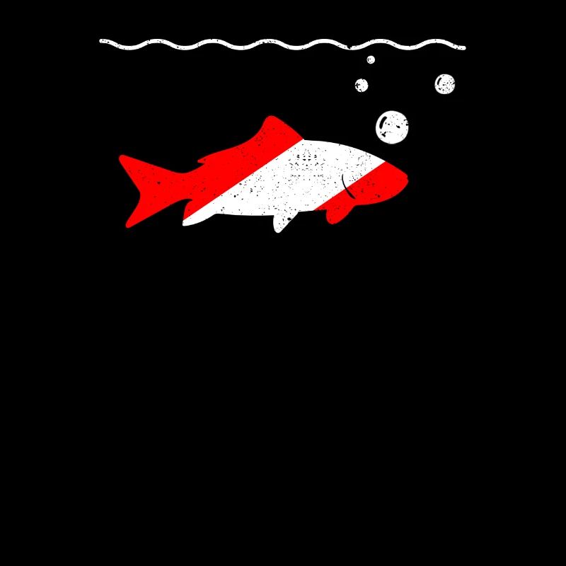 Plongée Poisson Plongeur Down Flag Plongée mignonne