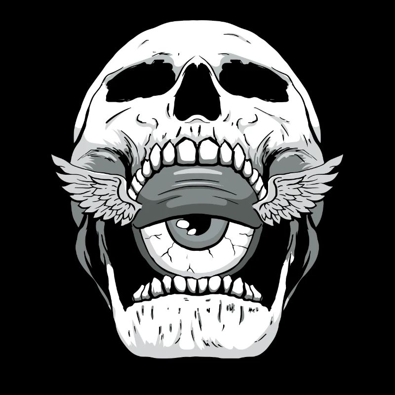 Weirdcore Aesthetic Skull Eyeball