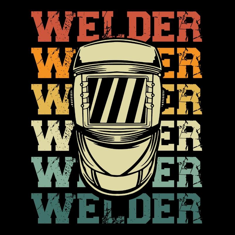 Welding helmet in retro style