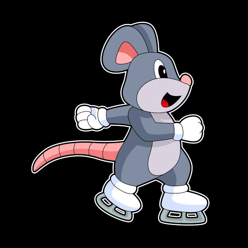 Maus Eislaufen Schlittschuhe