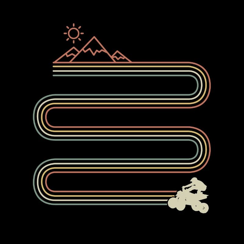Cool retro Quad ATV Enthusiasts Quad Racers
