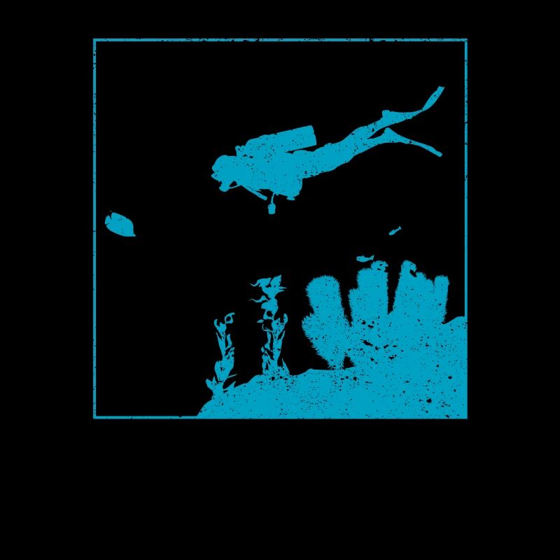 Plongée Drôle Plongeur Silhouette Apnée Océan