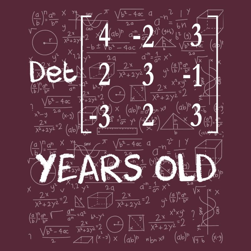 89th birthday 89 years matrix determinant