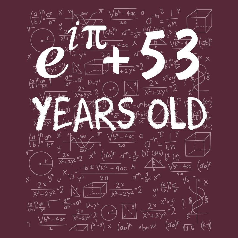 52nd Birthday 52 Years Euler Identity Math Gift