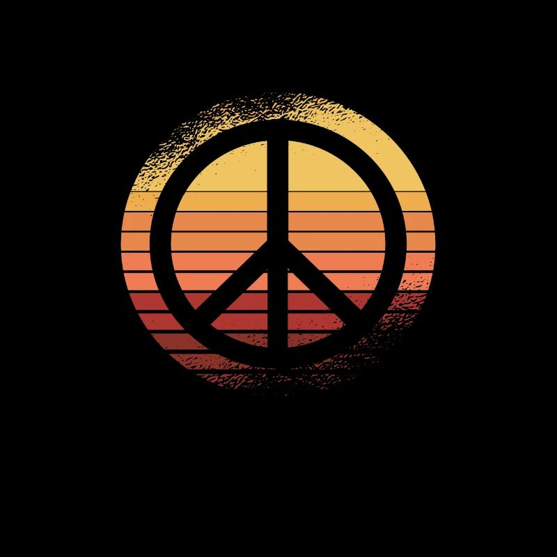 Hippie Peace Zeichen Frieden Blumen Blumenkind