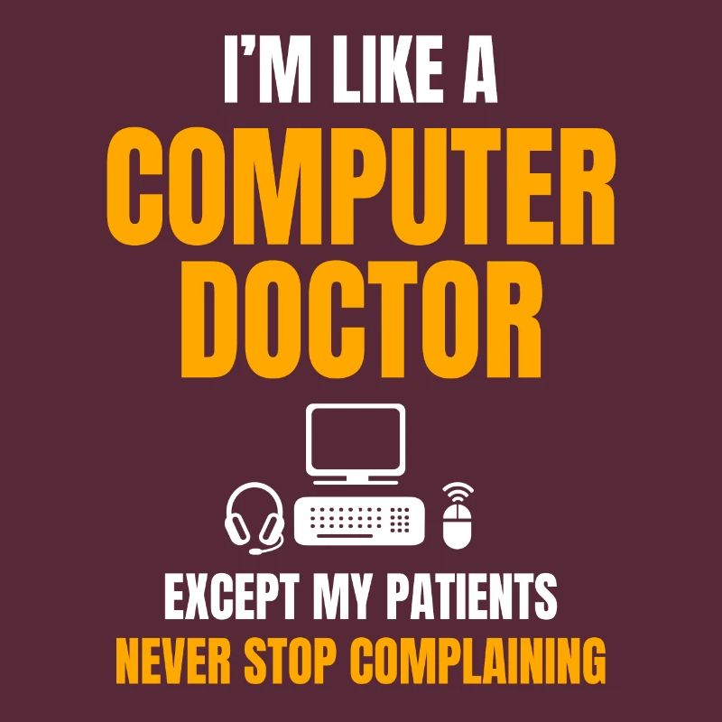 Lustiges IT Support Design Computerdoktor