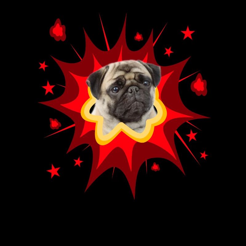 Conception de chien comique - Pow - Carlin