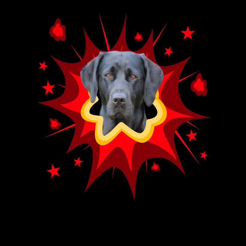 Conception de chiens comiques - Pow - Labrador