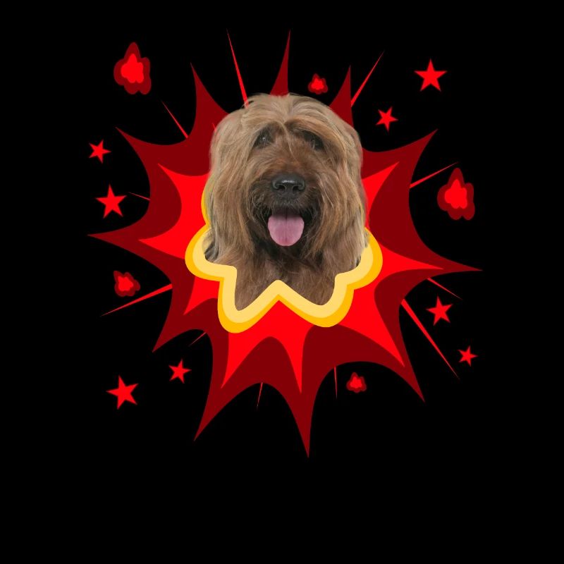Conception de chien comique - Pow - Briard