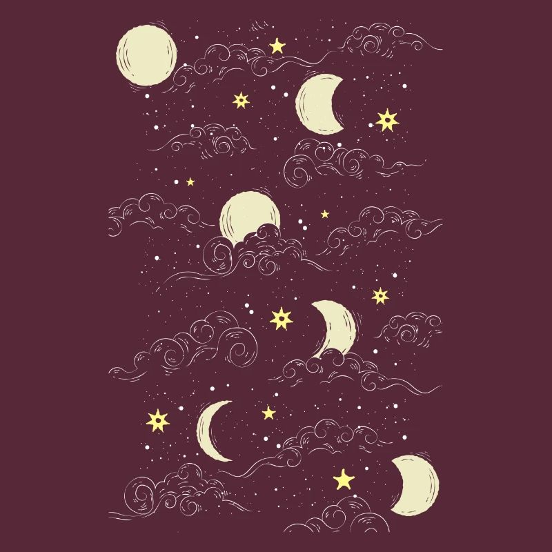 Whimsigoth Celestial Moon Star Pattern