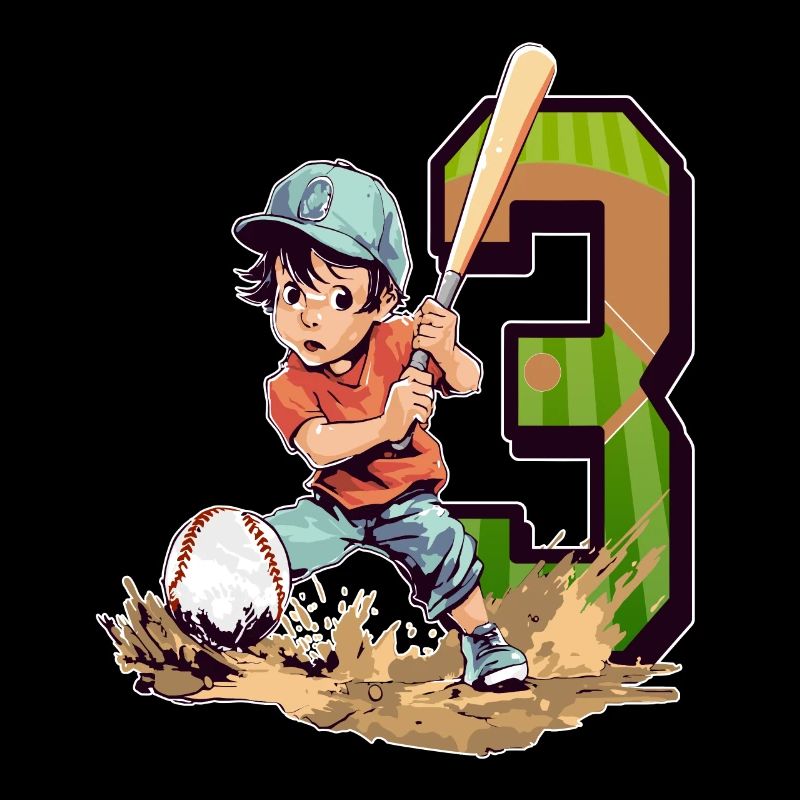 Baseball Birthday - 3 years old Boy - 3.