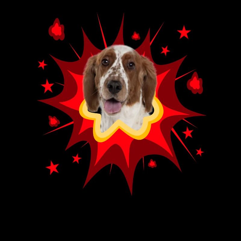 Comic Hund Design - Pow - Springer Spaniel