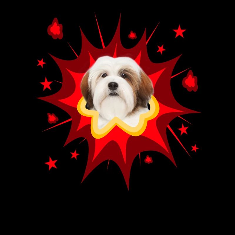 Comic Hund Design - Pow - Lhasa Apso