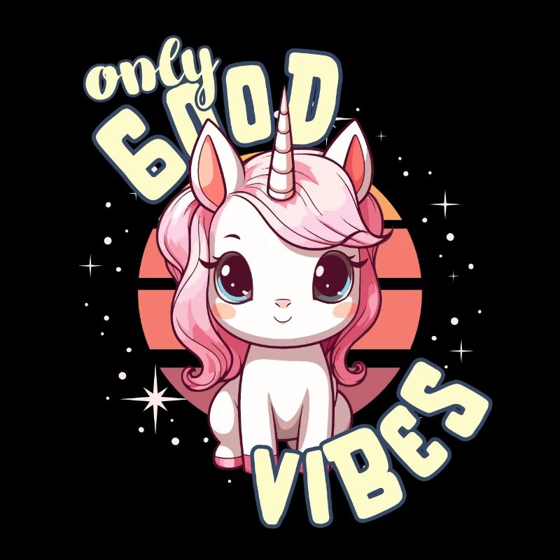 Only Good Vibes: Good Life Cute Magic Unicorn