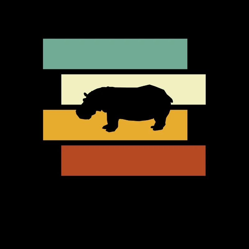 Hippopotame rétro