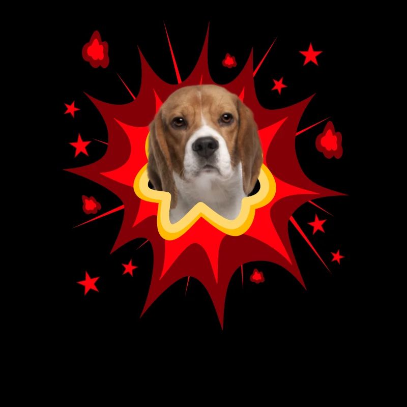 Conception de chien comique - Pow - Beagle