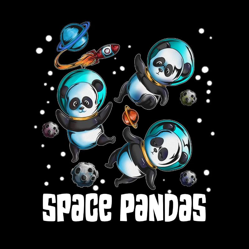 Space Pandas, vaisseau spatial, planètes, astéroïdes, Medeor