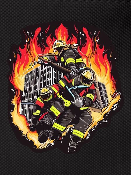 FIREFIGHTERS RESCUING