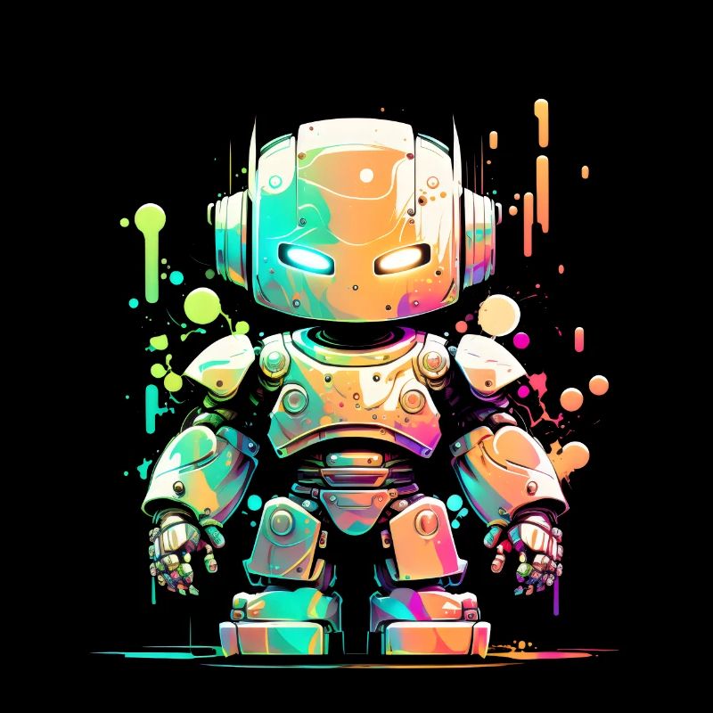 Retro Robot Cute Technologie d’ingénieur robotique mignon
