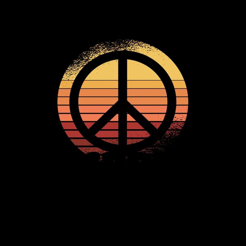 Hippie Peace Zeichen Frieden Blumen Blumenkind