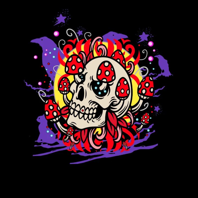 Artful skull