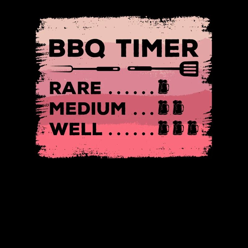 BBQ Timer Rare Medium Well Barbecue Grilling Beer