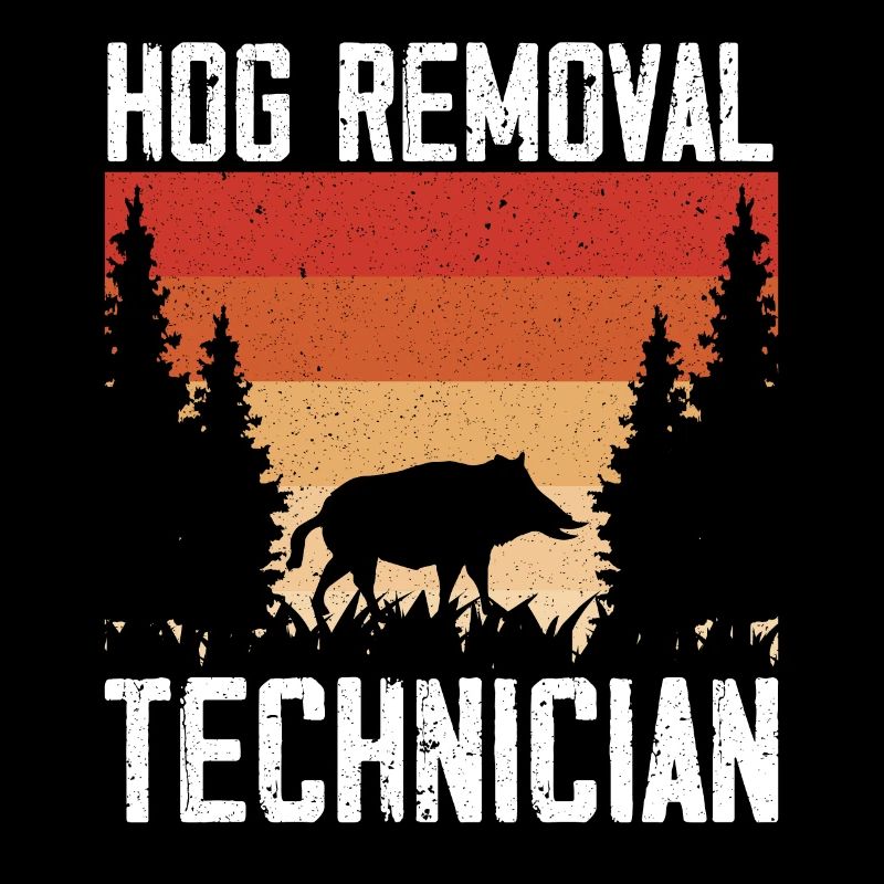 Techniker zur Entfernung von Schweinen Wildschwein